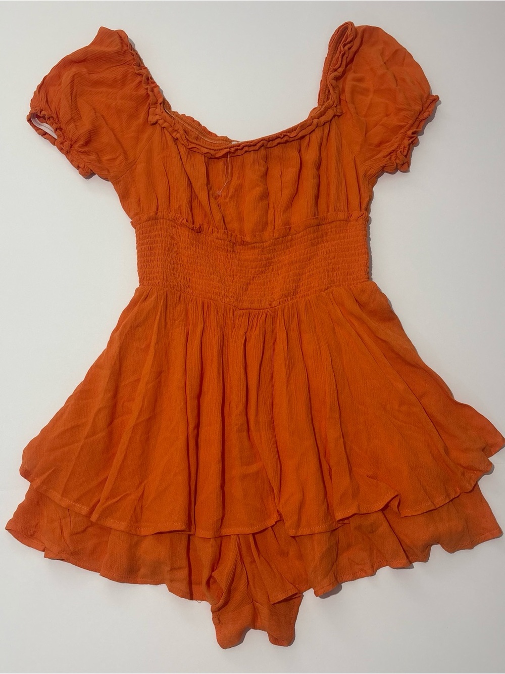 Bright Orange dress with Script Logo Tag